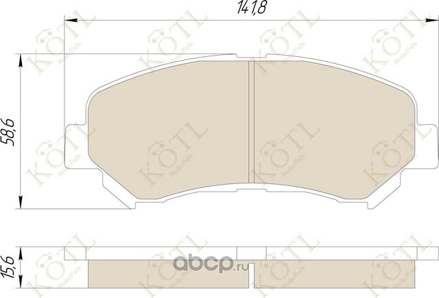 Колодки тормозные дисковые передние к-т NISSAN QASHQAI 1.6/2.0 07-/X-TRAIL 07- (Kotl) Kotl. Артикул 3467kt