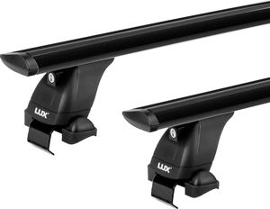 Багажник на крышу LUX креп. за дверные проемы для Chevrolet Niva 2002-2020 (Крыловидные дуги ЧЕРНЫЕ). Артикул 793327-790289-600358