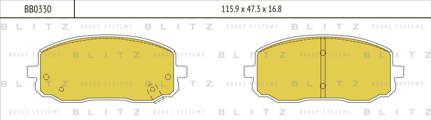 Колодки тормозные дисковые | перед | (Blitz) Blitz. Артикул BB0330