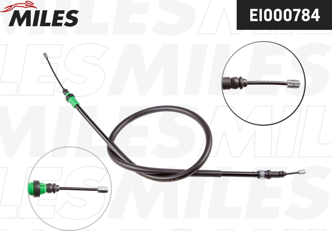 Трос ручника (тросик ручного тормоза) Miles. Артикул EI000784