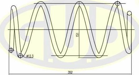 Пружина подвески G.U.D.. Артикул GCS062052