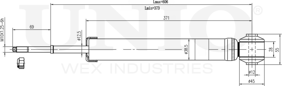 Амортизатор подвески (Unio). Артикул SAB-10572