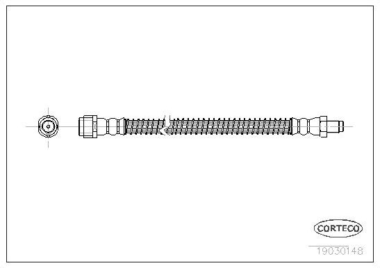 Тормозной шланг Corteco задний задний для Mercedes-Benz E-Класс III (W211, S211) 2002-2009. Артикул 19030148