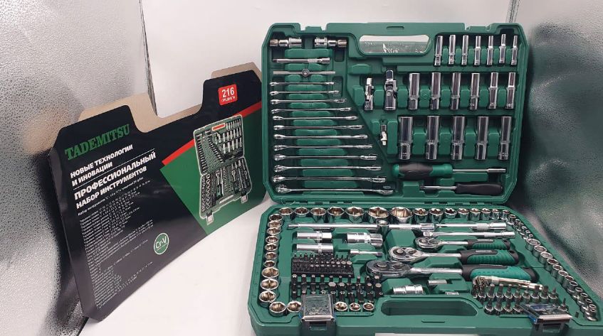 Набор инструментов China 216 предметов, цвет Зеленый. Артикул 4488