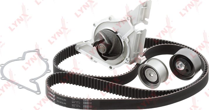 Помпа (водяной насос) с комплектом ремня ГРМ LYNXauto. Артикул PW-1082