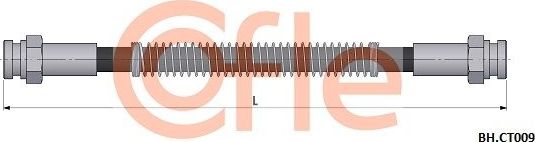 Тормозной шланг Cofle задний правый/левый для Citroen C15 1984-2000. Артикул 92.BH.CT009