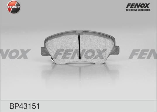 Тормозные колодки Fenox передние для Chevrolet Tracker III (Trax) 2012-2026. Артикул BP43151
