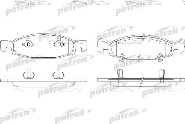 Тормозные колодки Patron передние для Jeep Cherokee II (XJ) 1995-2001. Артикул PBP1523