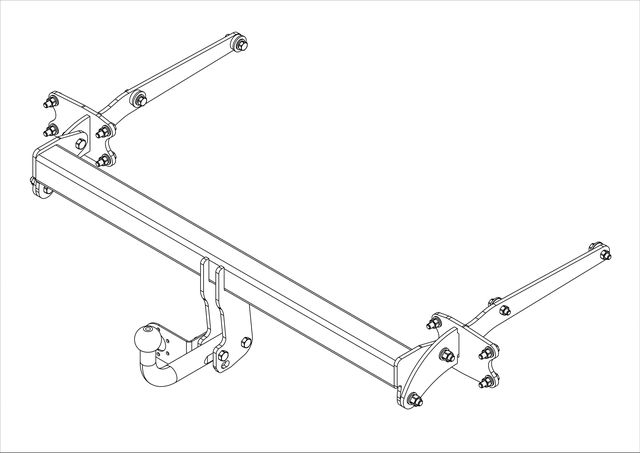 Фаркоп AvtoS для Mercedes-Benz GLK X204 2008-2015. Артикул MB 08