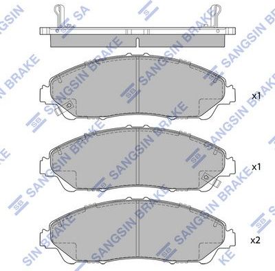 Тормозные колодки Sangsin Hi-Q. Артикул SP1995