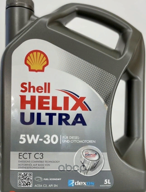 Моторное масло Shell Helix Ultra ECT C3 5W-30 кан. 5 л. Артикул 550042845