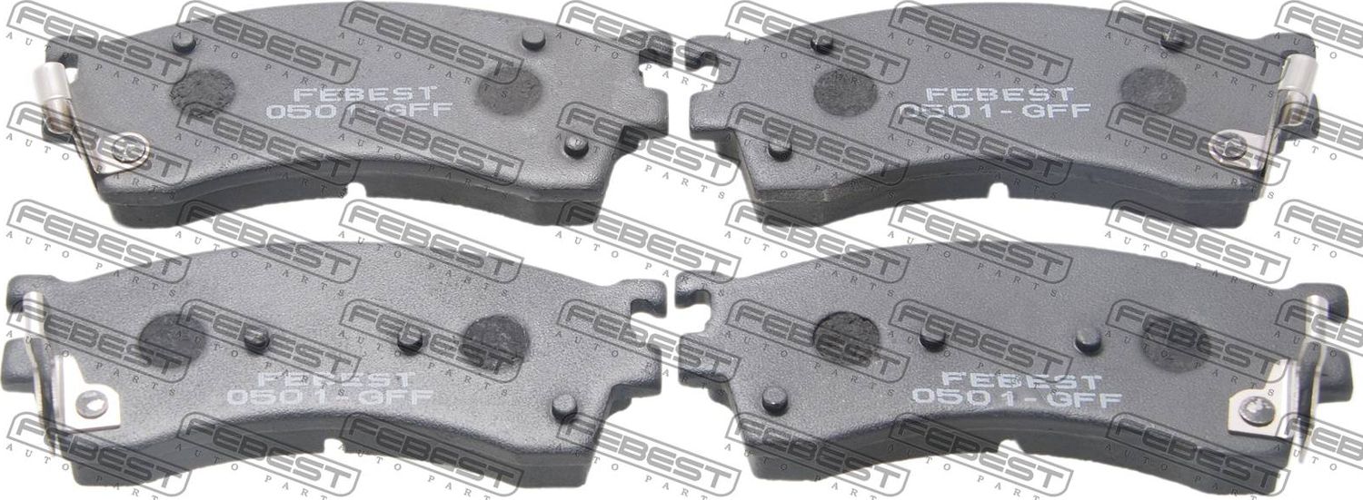 Тормозные колодки Febest. Артикул 0501-GFF