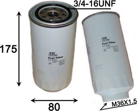Топливный фильтр JS Asakashi. Артикул FC235J