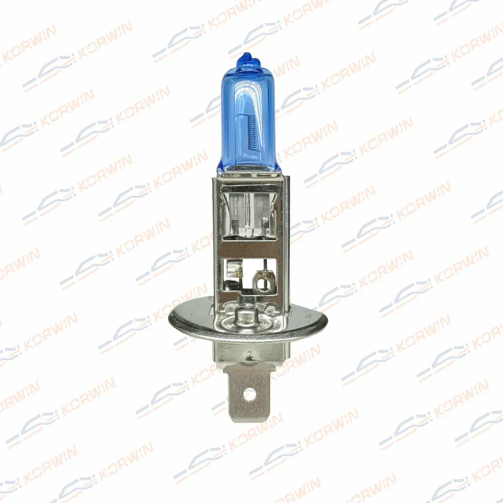 Лампа накаливания галогенная (H1 12V 55W P14,5s SUPER WHITE) (Korwin). Артикул KWYN0019