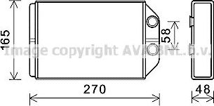 Радиатор отопителя (печки) AVA для Audi A6 allroad I (C5) 2000-2005. Артикул AIA6393