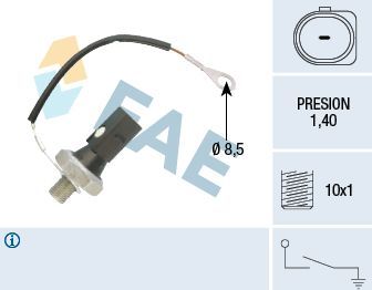 Датчик давления масла FAE для Audi A3 II (8P) 2003-2013. Артикул 12895