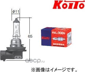 Лампа H11 12V 55W PGJ19-2 T11 (Koito). Артикул 0110