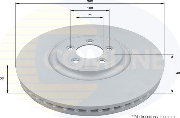 Тормозной диск Comline COATED. Артикул ADC1256V