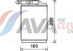 Радиатор отопителя (печки) AVA для Mercedes-Benz M-Класс I (W163) 1998-2005. Артикул MSA6680