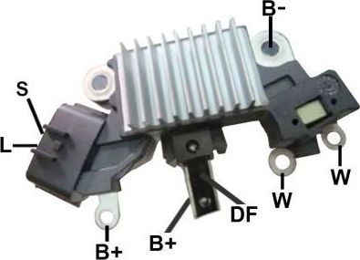Реле-регулятор напряжения генератора Gauss. Артикул GA244
