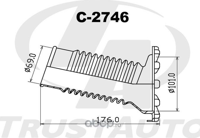 ПЫЛЬНИК АМОРТИЗАТОРА (Trustauto). Артикул C2746