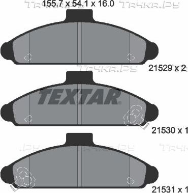Тормозные колодки Textar передние для Hyundai Scoupe 1991-1992. Артикул 2152901