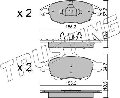 Тормозные колодки Trusting. Артикул 816.0