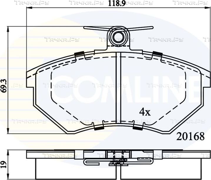 Тормозные колодки Comline Comline передние для Volkswagen Golf IV 1998-2002. Артикул CBP0511