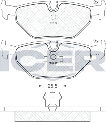 Тормозные колодки Icer. Артикул 181051