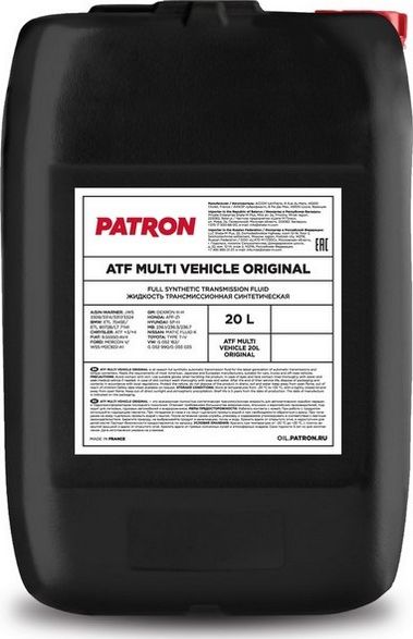 Жидкость гидравлическая (Patron). Артикул ATFMULTIVEHICLE20LORIGINAL