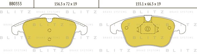 Колодки тормозные FORD GALAXY/S-MAX 06- перед. (Blitz). Артикул BB0353