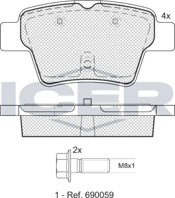 Тормозные колодки Icer. Артикул 181729-701