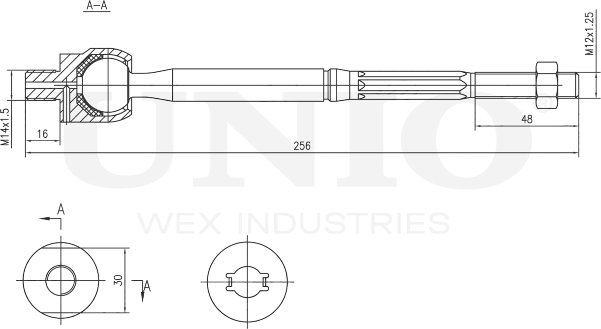 Тяга рулевая (Unio). Артикул SSP-30042