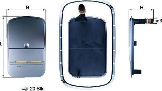 Фильтр АКПП Mahle-Knecht для BMW 3 III (E36) 1991-2000. Артикул HX 159KIT