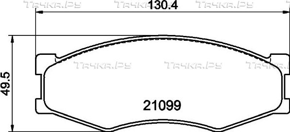 Тормозные колодки Nisshinbo Strong Ceramic передние для Nissan Laurel C32 1985-1989. Артикул NP2000SC