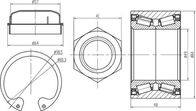 Ступичный подшипник (комплект) Trialli. Артикул CS 2086