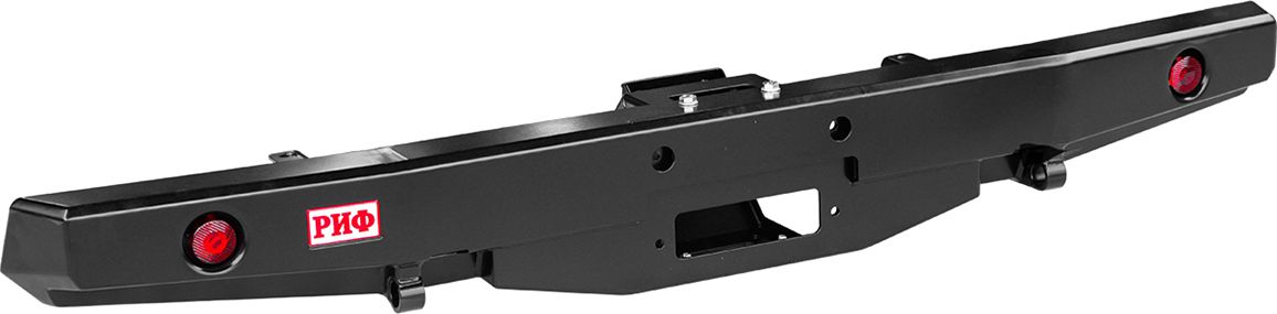 Бампер силовой РИФ задний с площадкой под лебёдку и фонарями, лифт 65 мм для УАЗ Буханка 3741, 3909, 2206, 3962 1990-2026. Артикул RIF452-22350