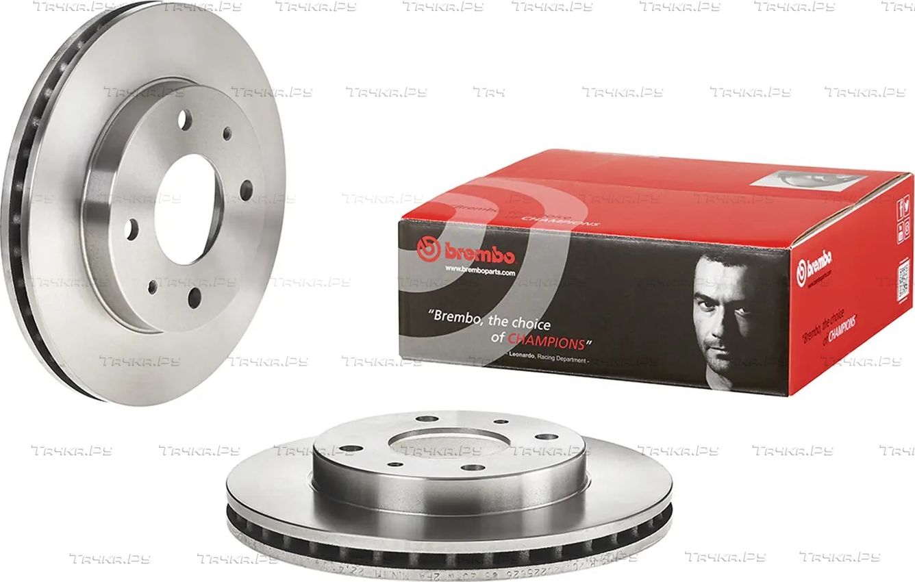 Тормозной диск Brembo PRIME LINE передний для Mitsubishi Sapporo II 1987-1990. Артикул 09.7043.10