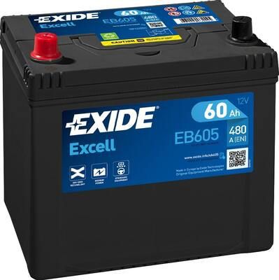 Аккумулятор Exide Excell ** для Honda CR-V IV 2012-2018. Артикул EB605