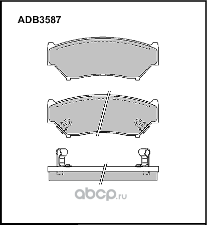 Колодки тормозные дисковые | перед | (Allied Nippon) Allied Nippon. Артикул ADB3587