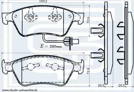 Колодки тормозные перед (Starke). Артикул 173534