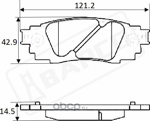 Колодки тормозные дисковые TOYOTA AVALON V (_X5_) Saloon 18- TOYOTA (Bapco). Артикул BP0799