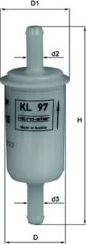 Топливный фильтр Mahle. Артикул KL 97 OF