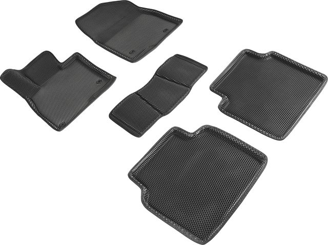 Коврики Seintex 3D EVA Соты для салона Mazda 6 III 2012-2026 ЧЕРНЫЕ. Артикул 95417