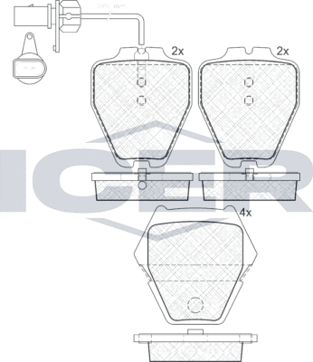 Тормозные колодки Icer. Артикул 181571