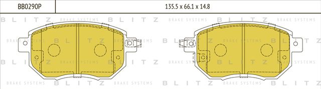 Колодки тормозные INFINITI FX35/FX45 03- перед. (Blitz). Артикул BB0290P