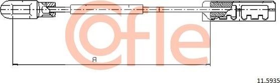 Трос ручника (тросик ручного тормоза) Cofle. Артикул 92.11.5935