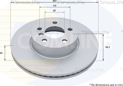 Тормозной диск Comline COATED. Артикул ADC5055V