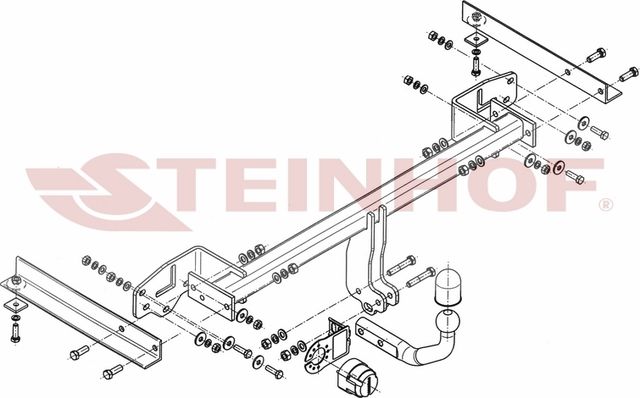 Фаркоп Steinhof для Chevrolet Tracker II 2013-2015. Артикул O-165