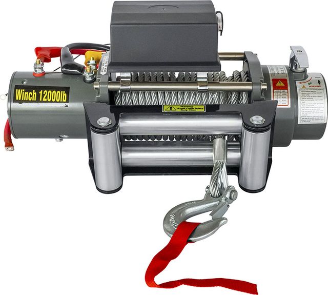 Лебёдка электрическая 12V Electric Winch 12000 lbs 5443 кг (стальн. трос 22 м). Артикул SC12 OX